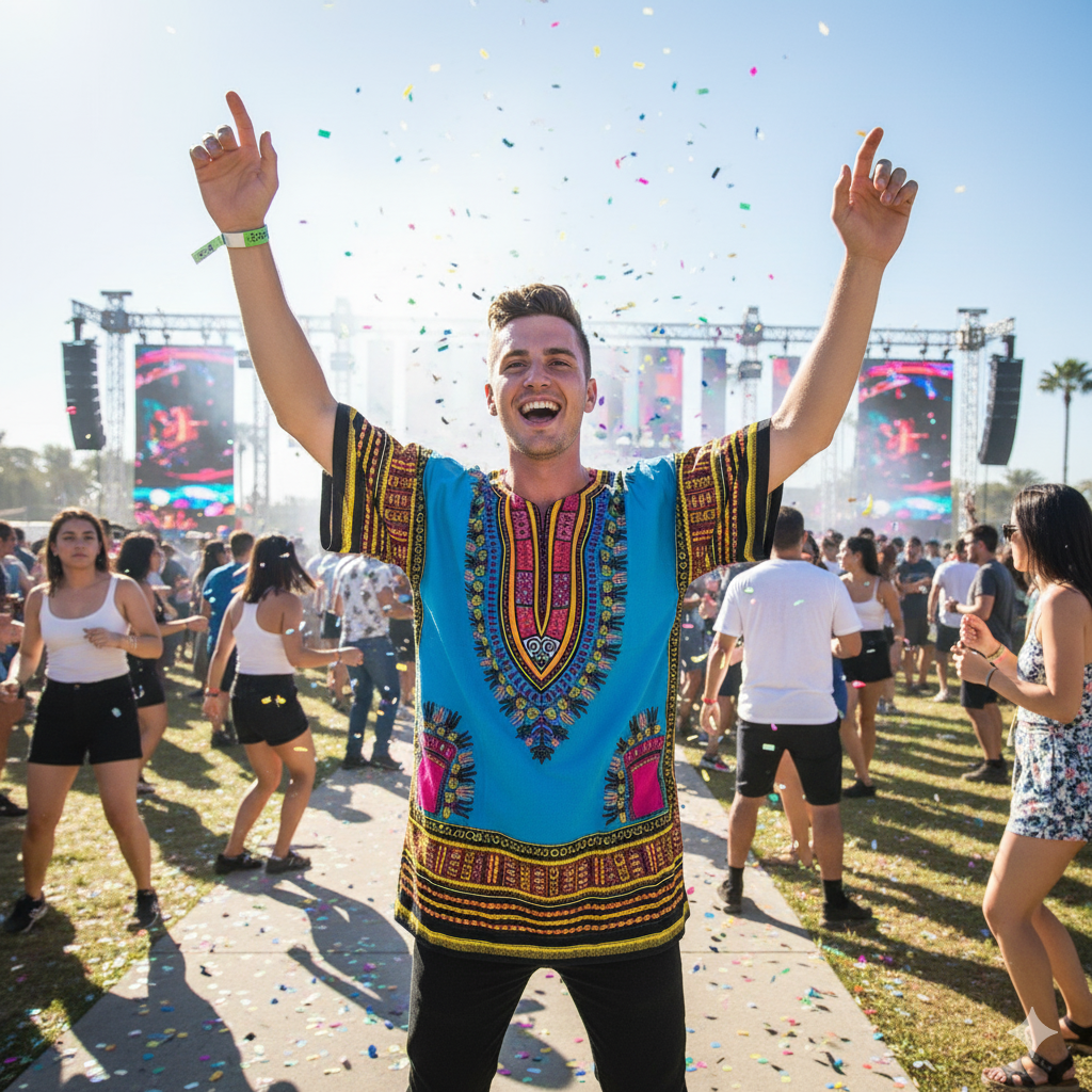 Dashiki Shirt - Blue