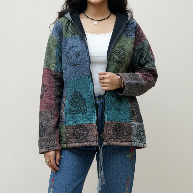 Pahadi Nepali Jacket - Multicolour