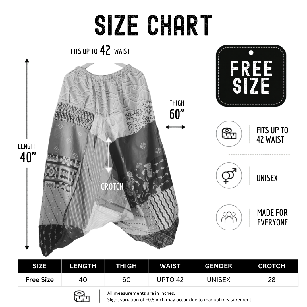 Patchwork Harem Pants