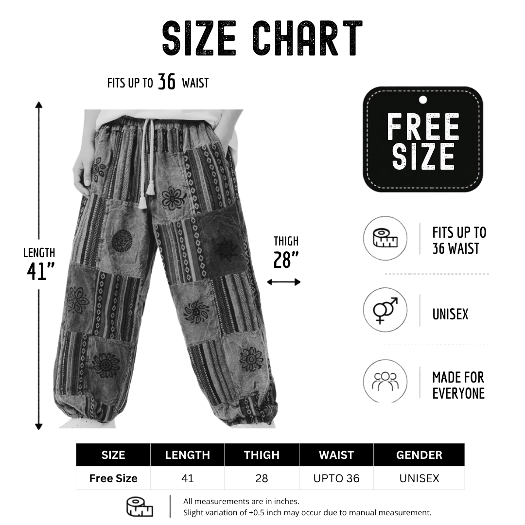 Himalayan Patchwork Pants - Coffee