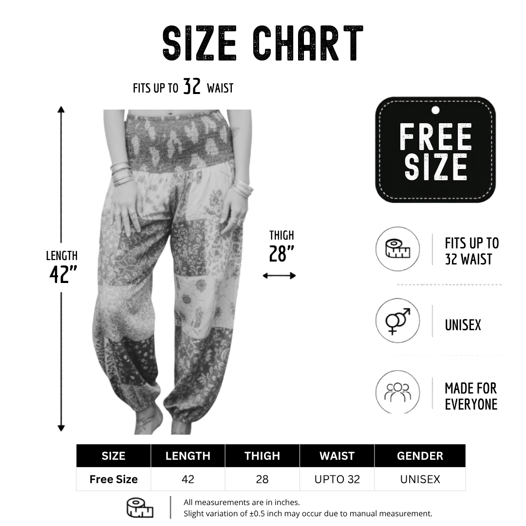Cotton Patchwork Pants - Kansai Pattern (Red)
