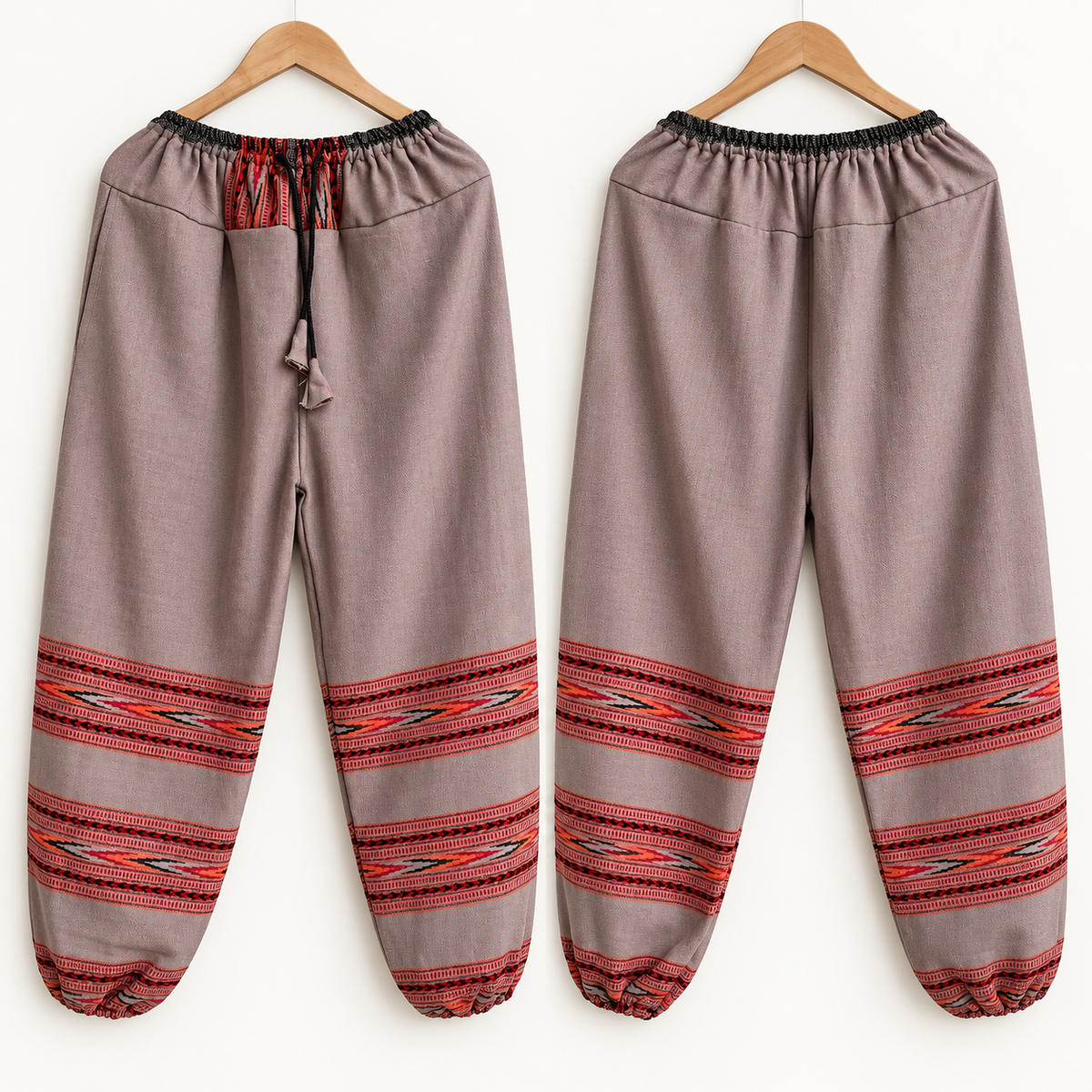 Woollen Kullu 3 Patti Pants- Grey