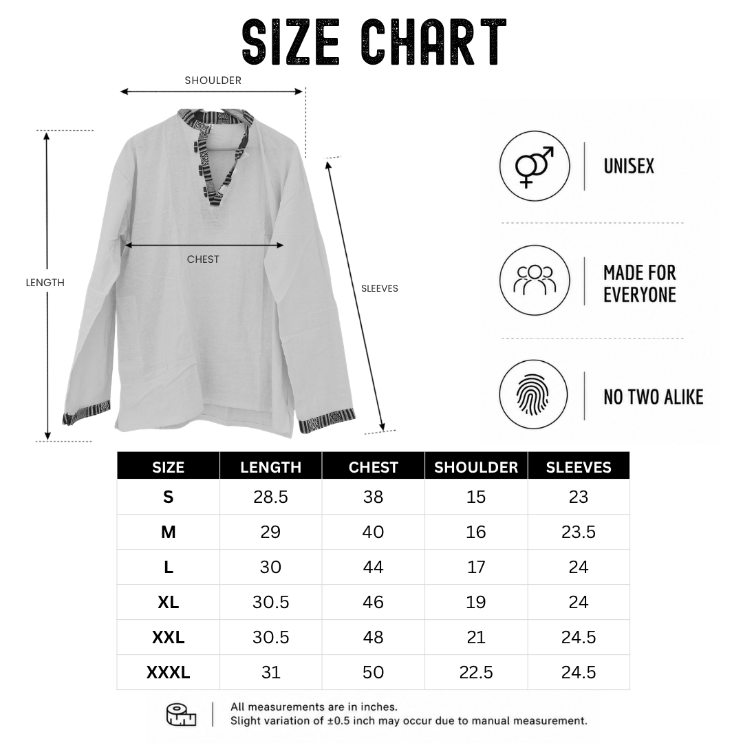 Nepali Kurta - Black