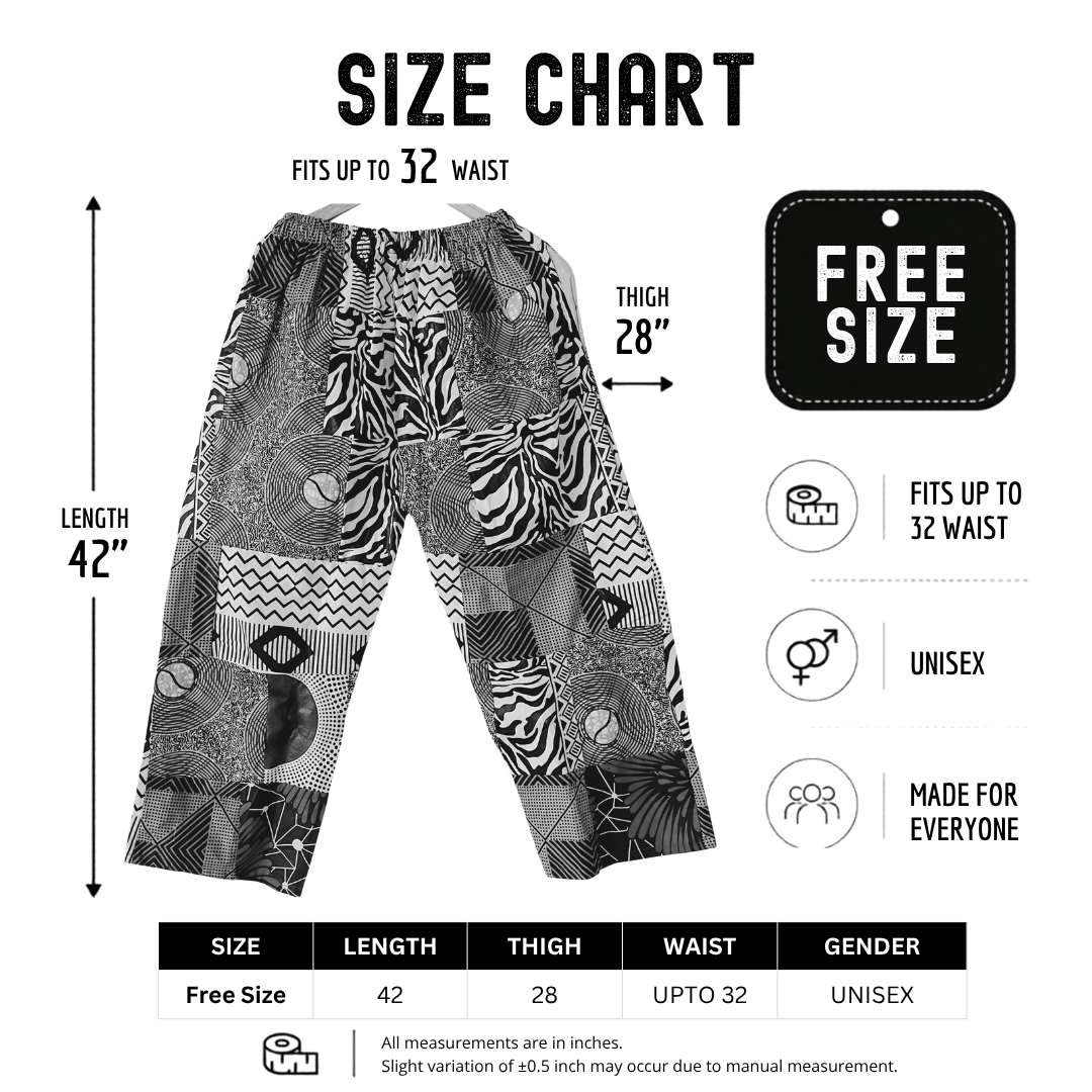 Cotton Patchwork Pants - Kansai Pattern