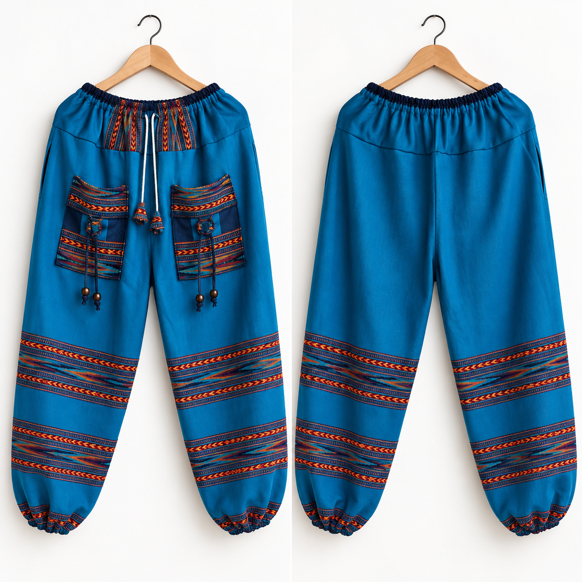 Woollen Kullu 3 Patti Pants- Sea