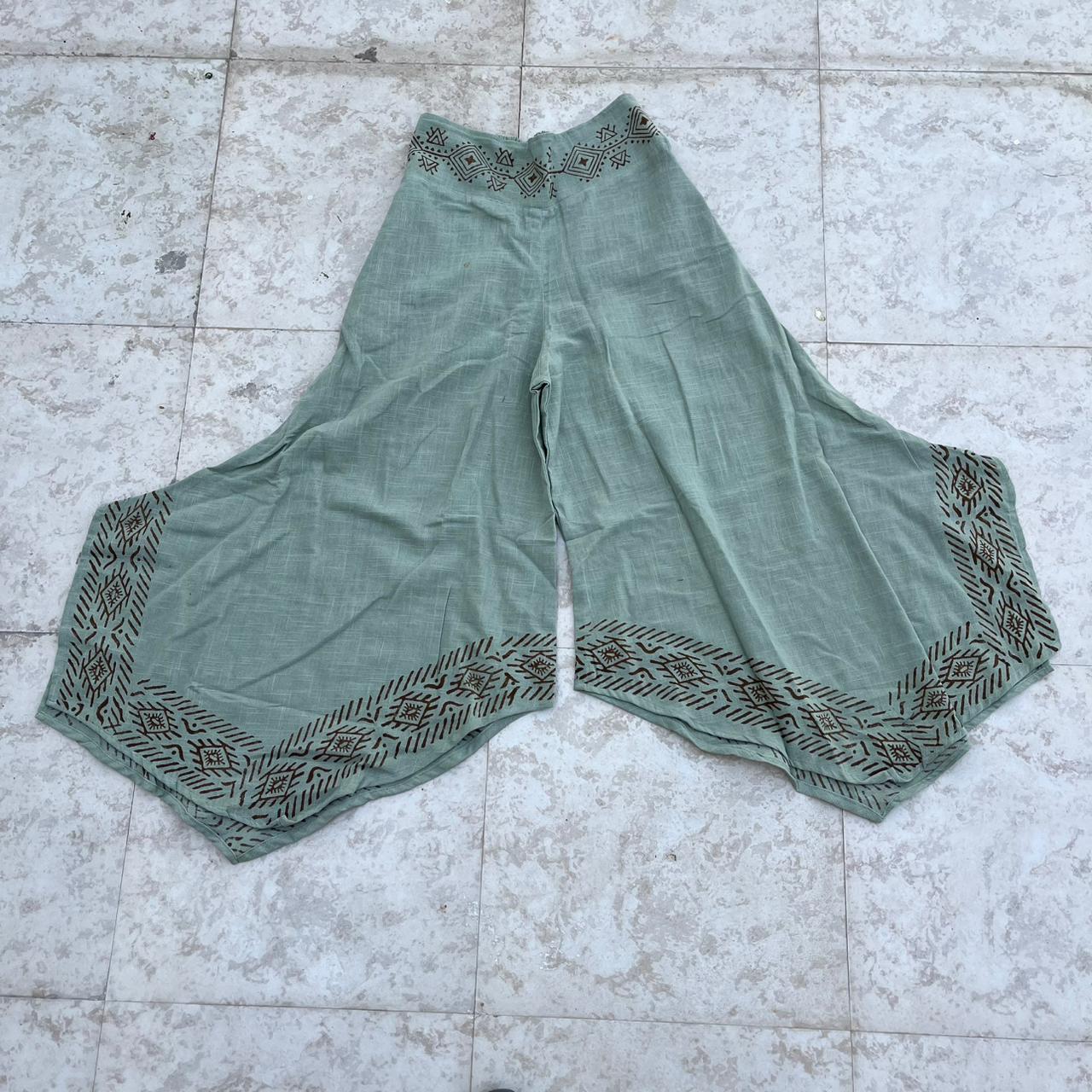 Radha Cotton Pants - Sage Green
