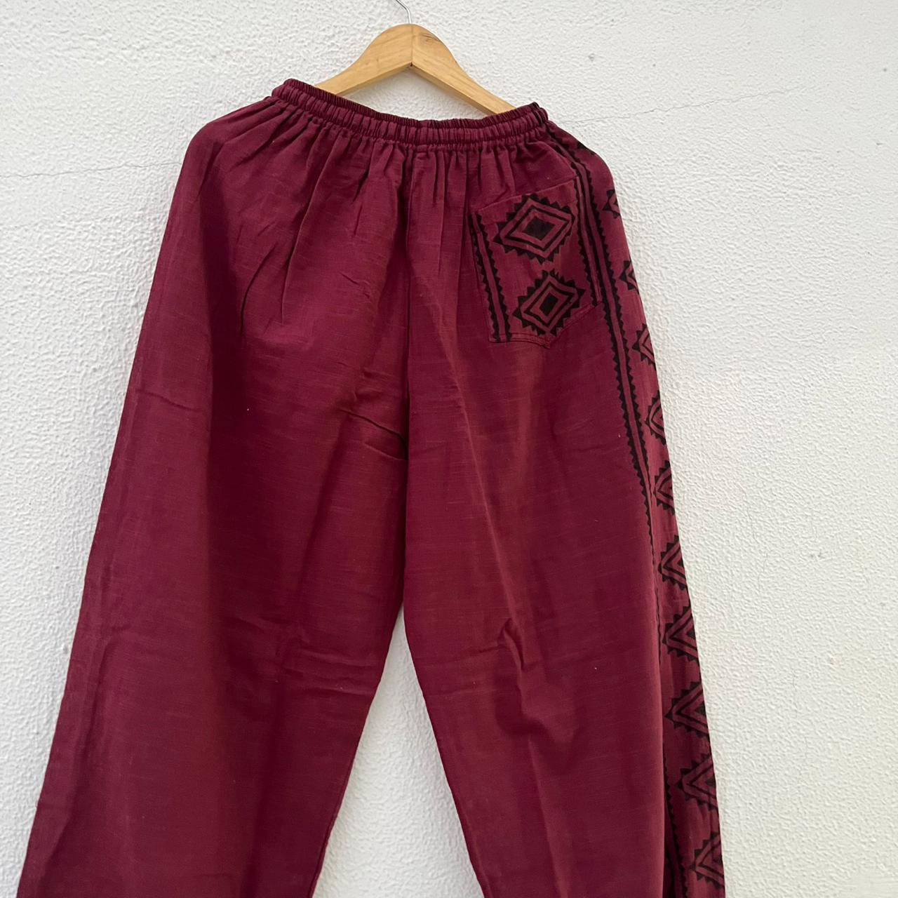 Moksha Cotton Pant- Mulberry Berry