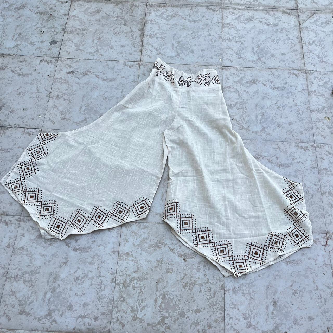 Radha Cotton Pants - Warm cream