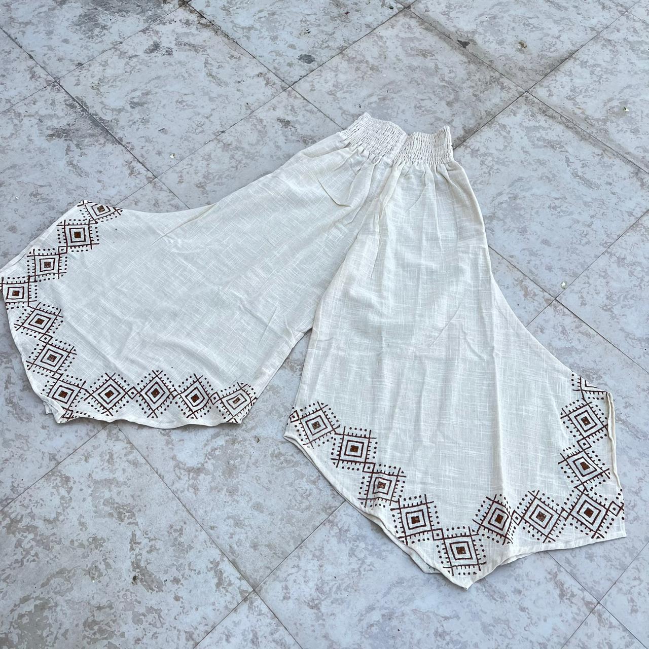 Radha Cotton Pants - Warm cream