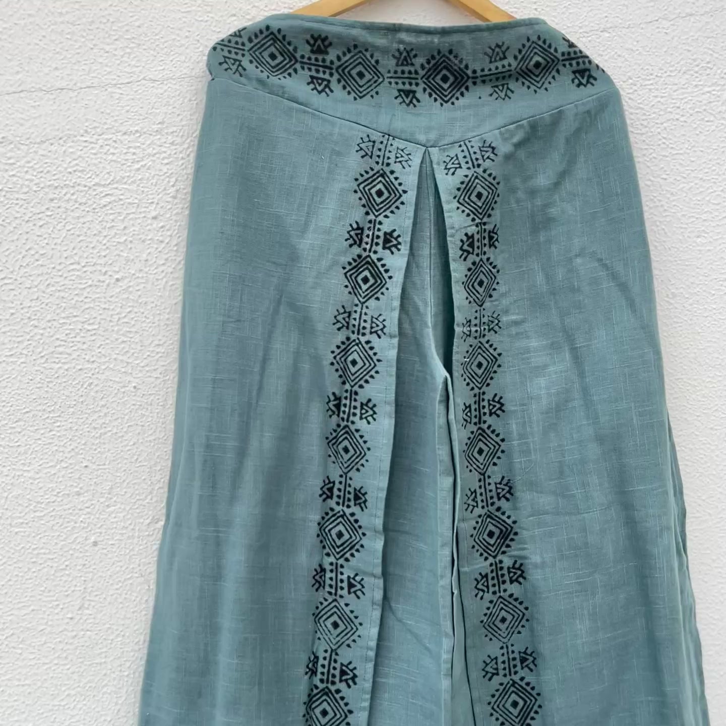 Mastani Cotton Pant- Teal Blue