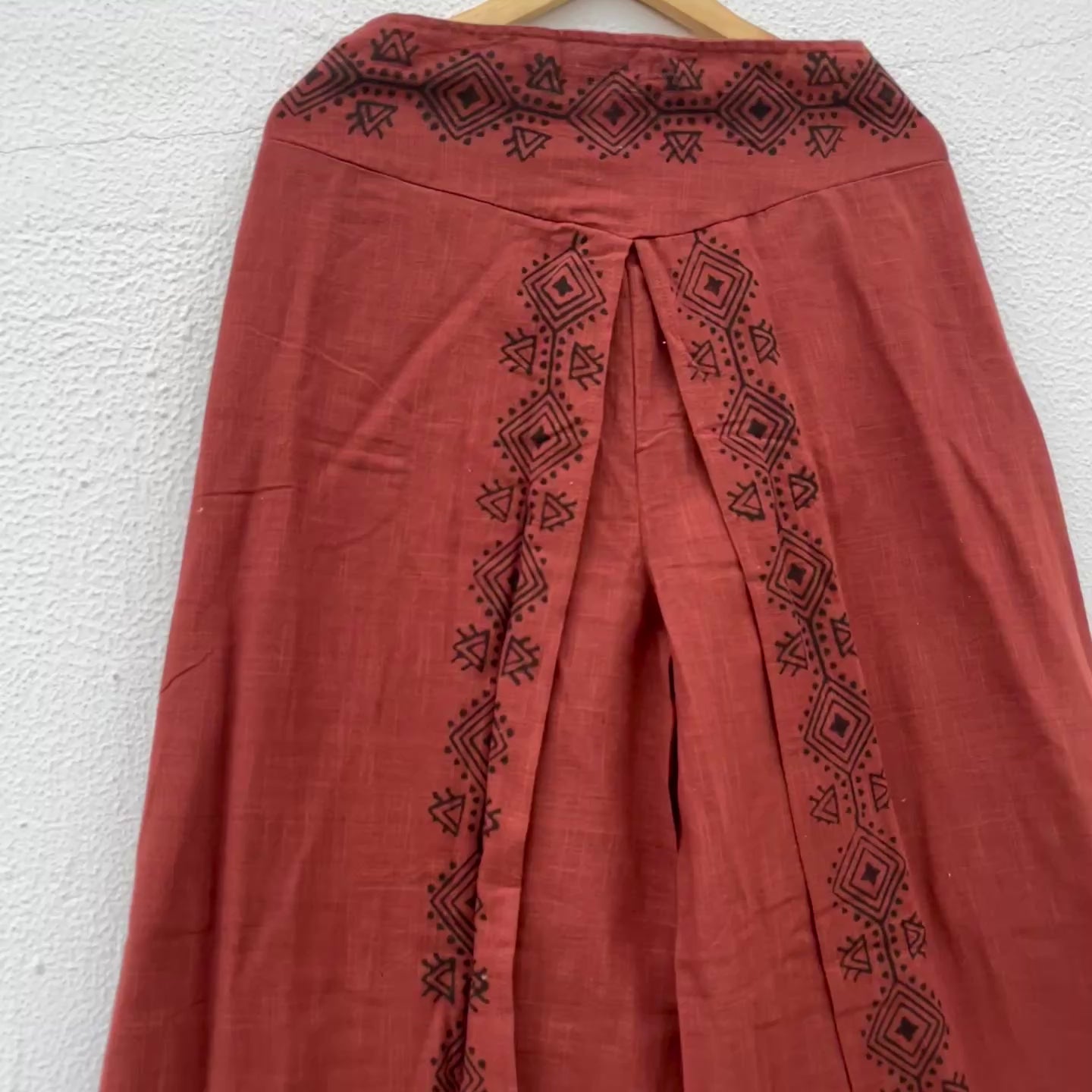Mastani Cotton Pant- Rust Orange