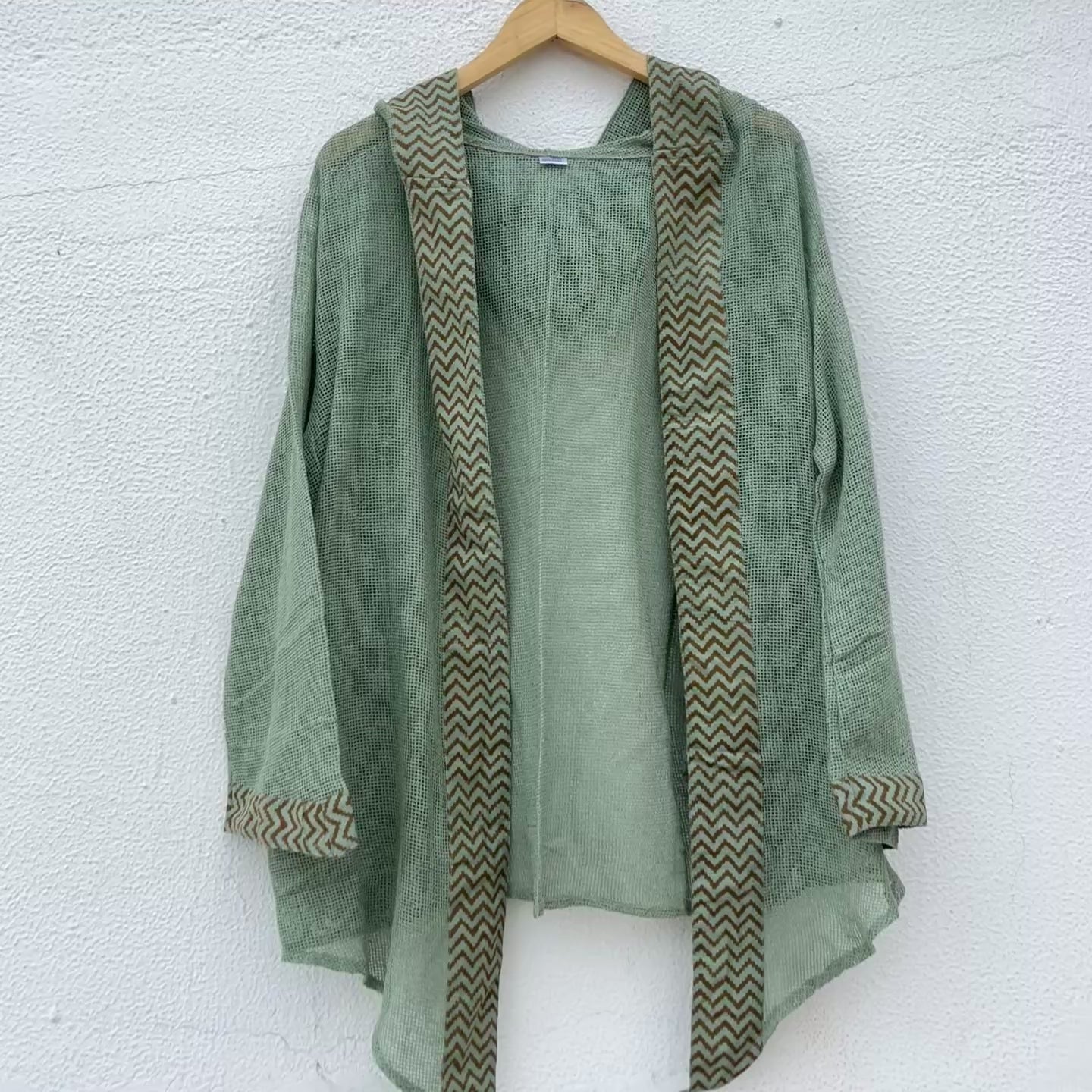 Kabira Cotton Shrug - Sage Green