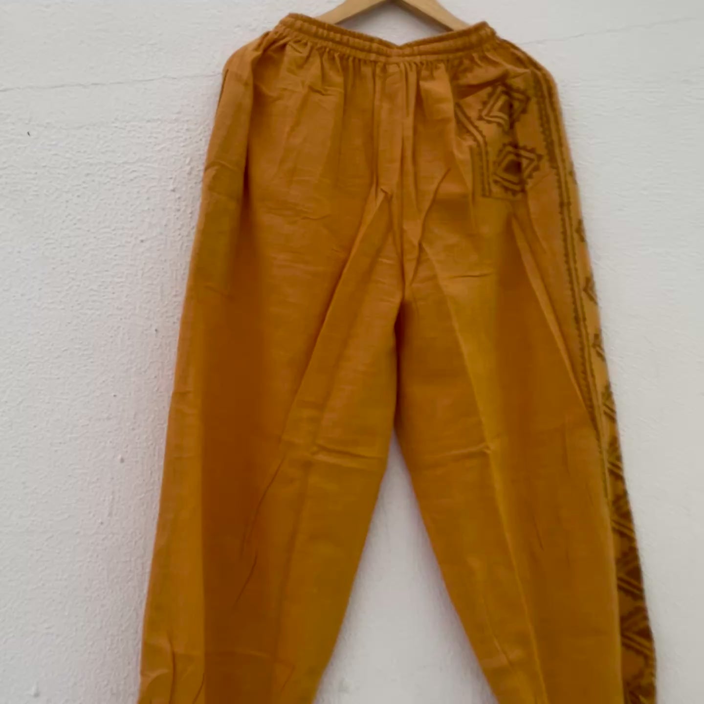 Moksha Cotton Pant- Mustard
