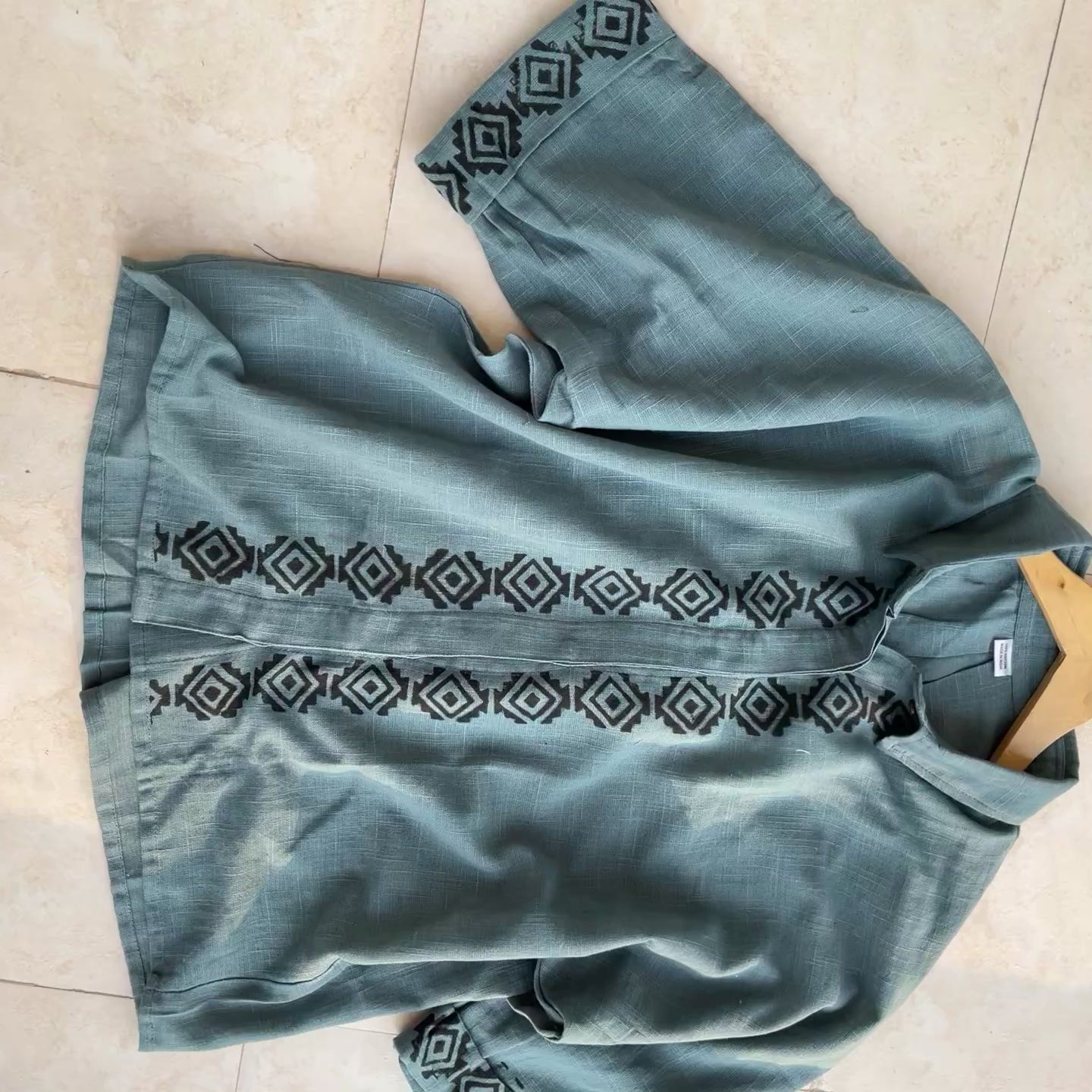 Rahgir Cotton Shirt - Dusty teal