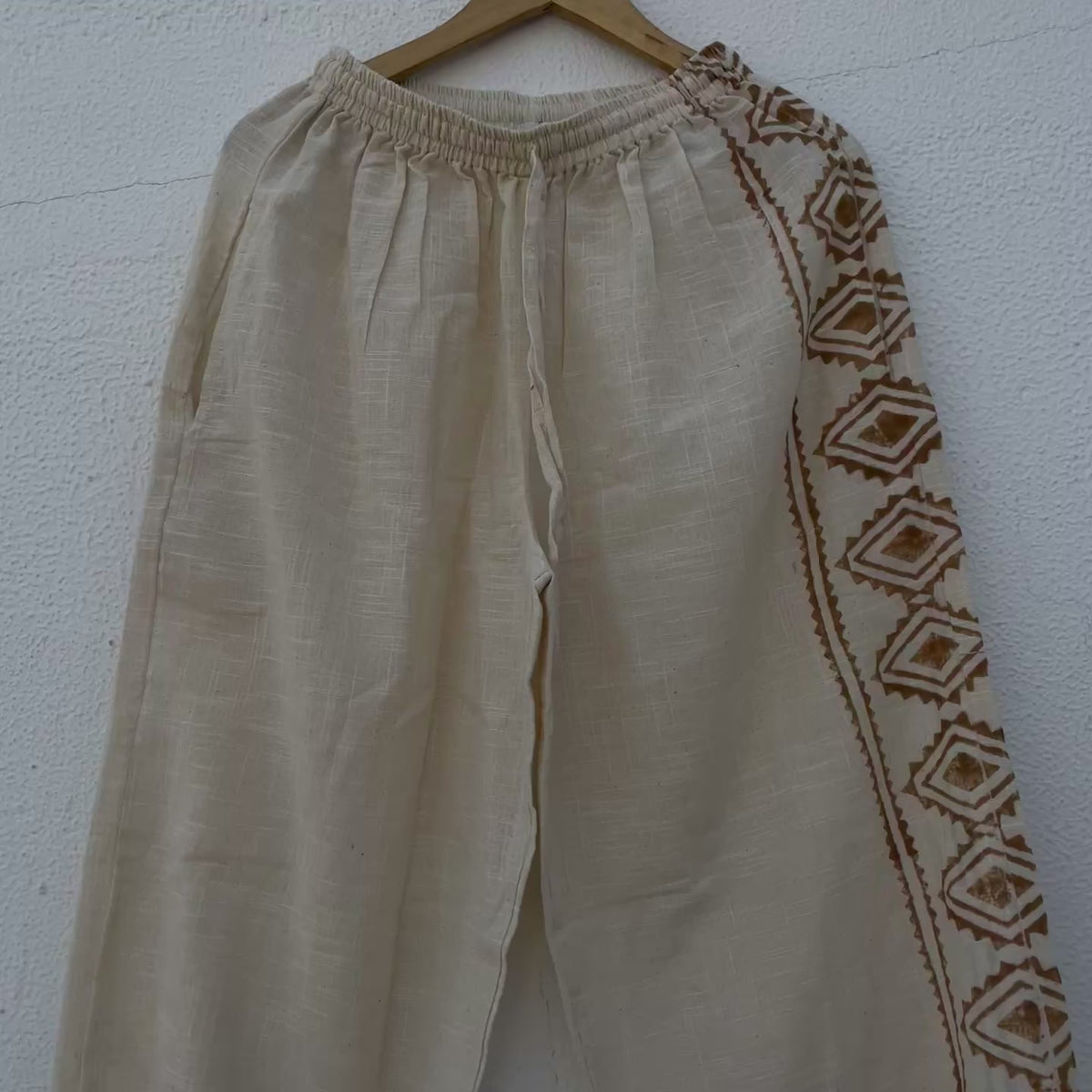 Moksha Cotton Pant- Warm Cream