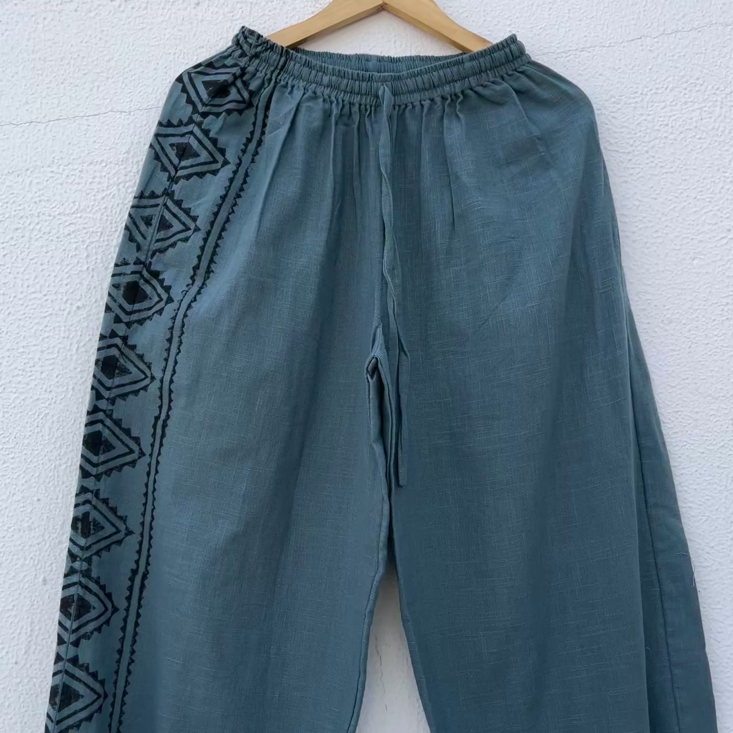 Moksha Cotton Pant- Dusty Teal