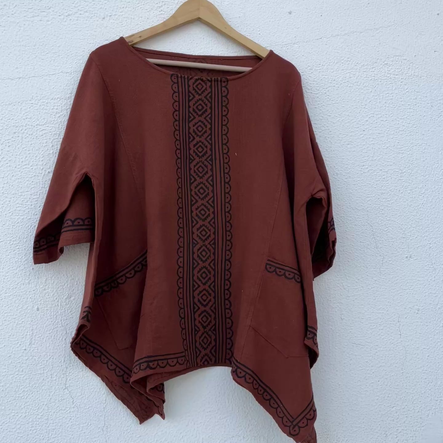 Bairan Cotton Top- Vintage Rust