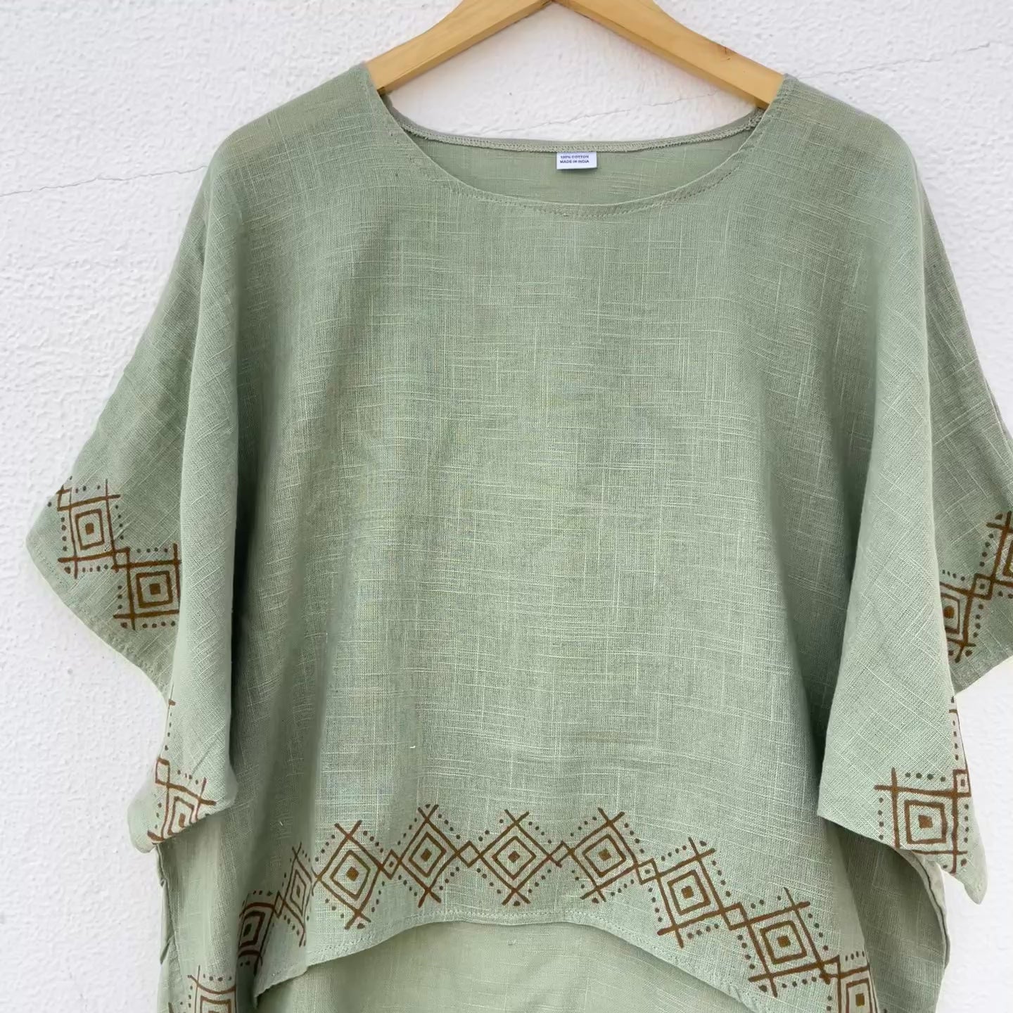 Aawara Cotton Top- Sage Green