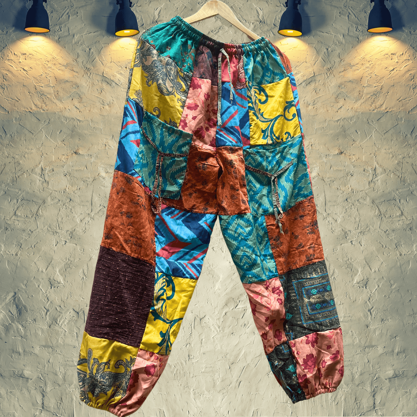 Patch Work Pants- Rainbow Lily