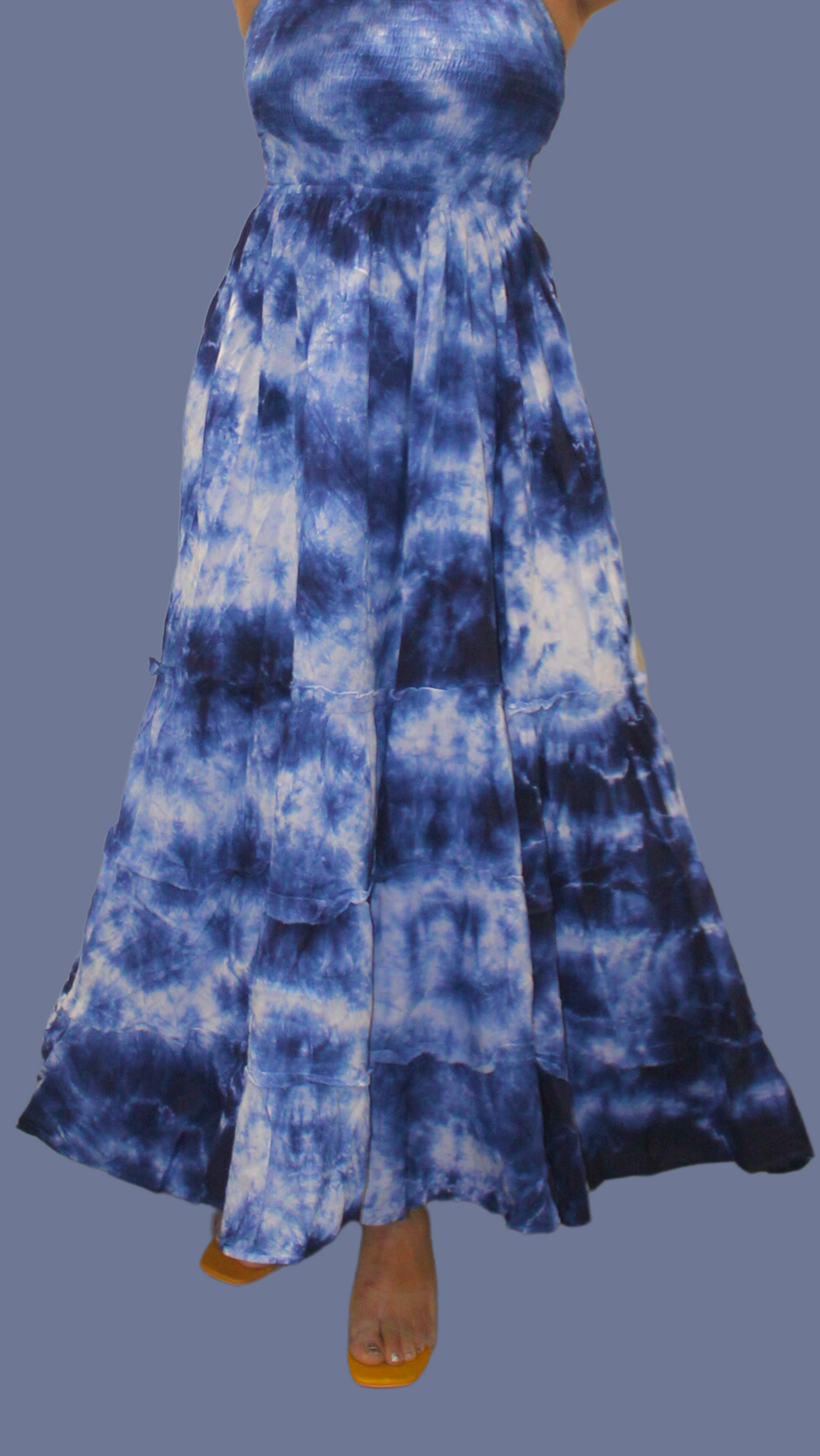 Wildflower Wonderland Long Dress (Blue)