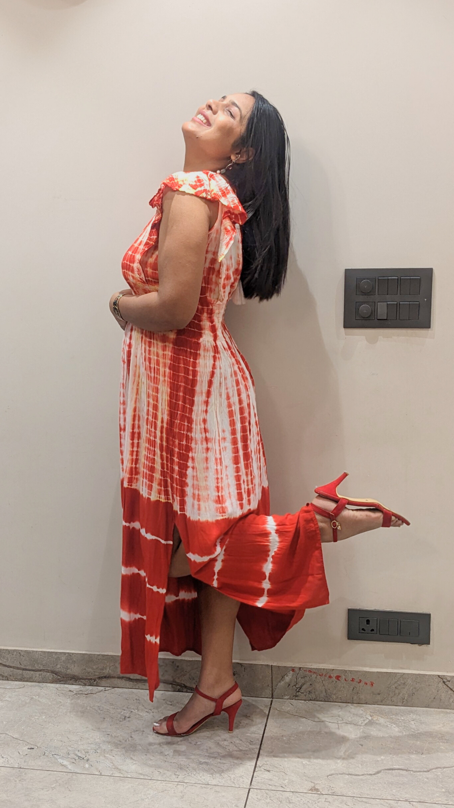Ruffled Romance Maxi Dress (Red)