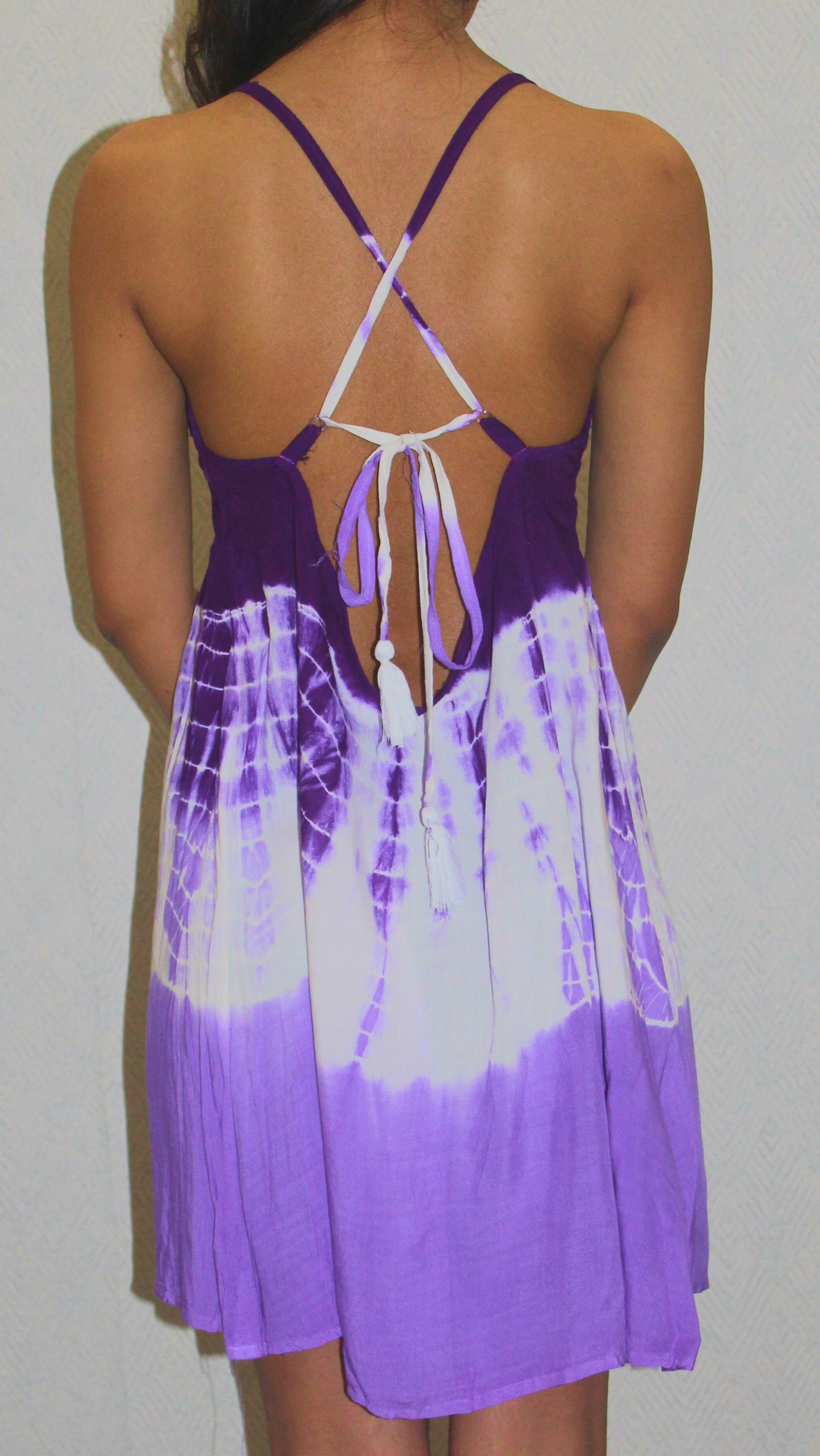 Babe Beach Dress (Purple + White)
