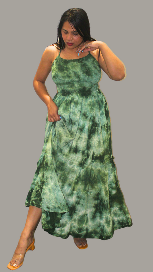 Wildflower Wonderland Long Dress (Green)